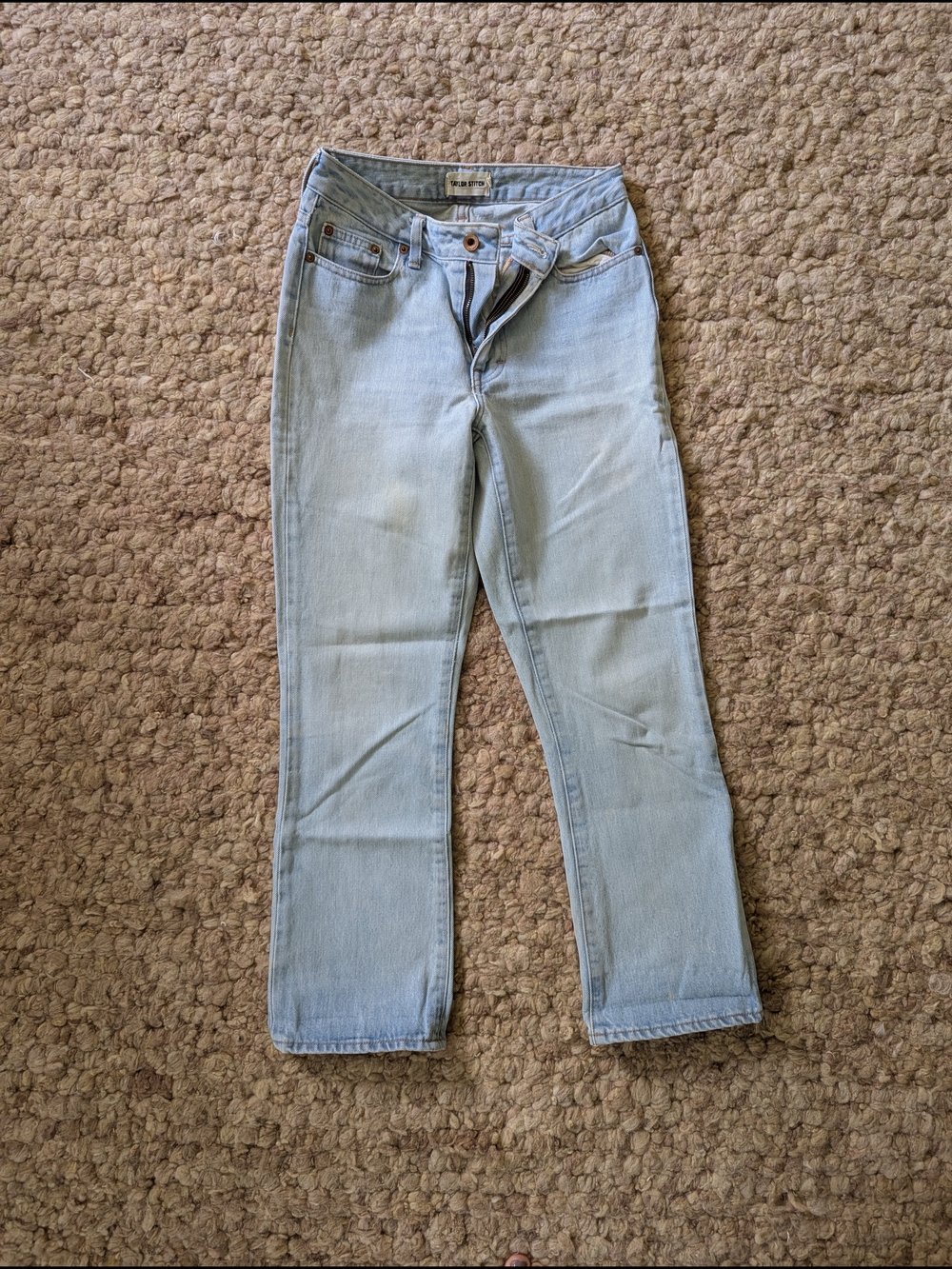 Taylor Stitch Light Wash Straight Leg Crop Jeans 26